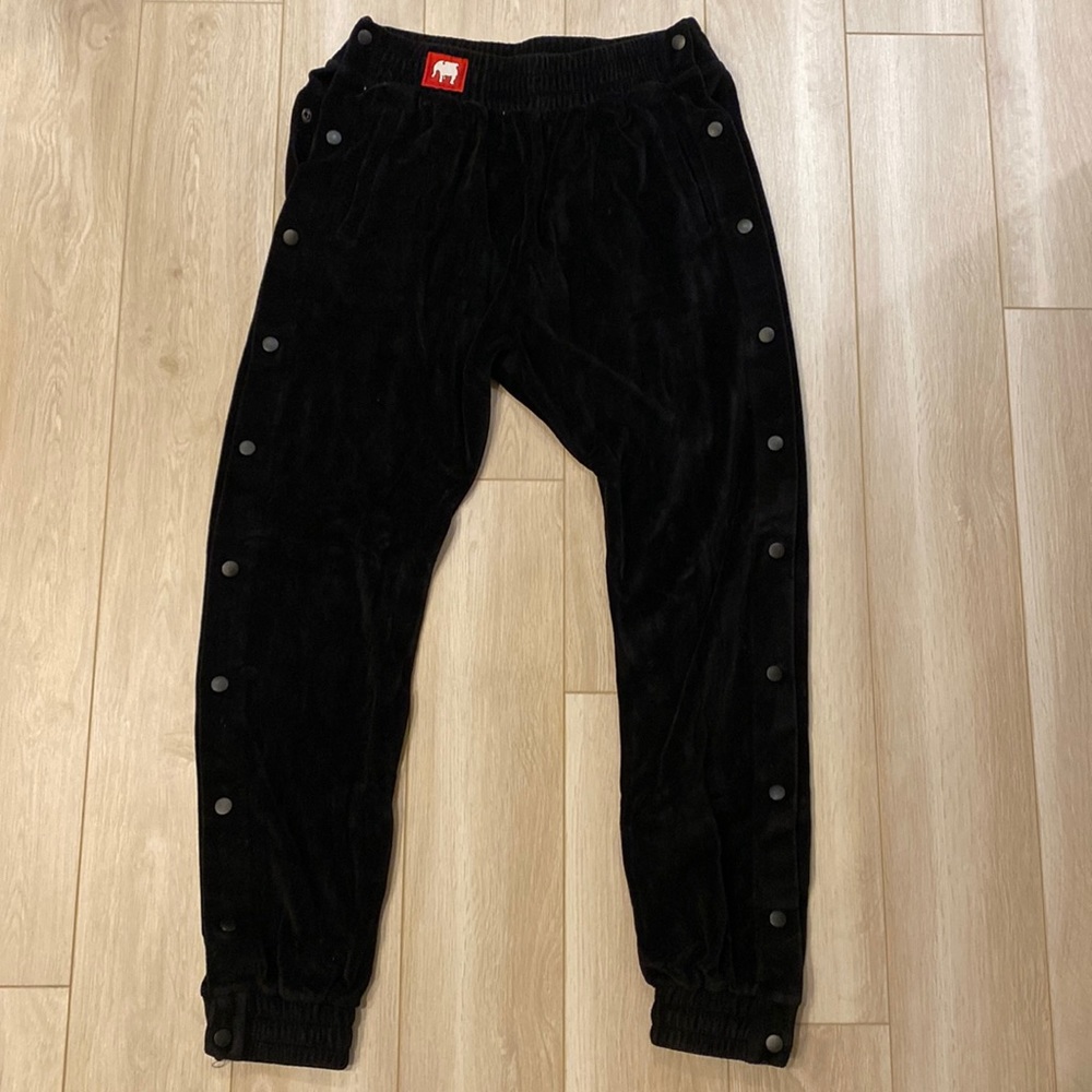 Velvet snap off pants